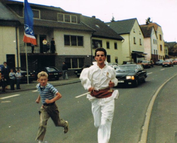 Richard Thiel auf dem Rckweg